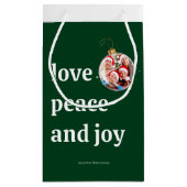 Weihnachten Familie Foto Liebe Friede Joliday Kleine Geschenktüte (Rückseite)