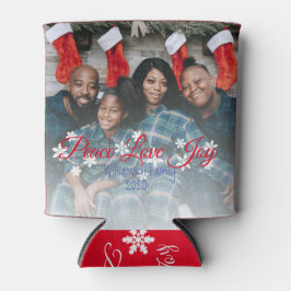 Weihnachten Familie Foto Peace Liebe Freude Modern Dosenkühler