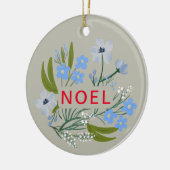 WEIHNACHTEN Familienname Blau, rot Keramik Ornament (Links)