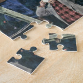 Weihnachten, Familienseher am Baum Puzzle (Seite)