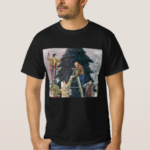 Weihnachten, Familienseher am Baum T-Shirt