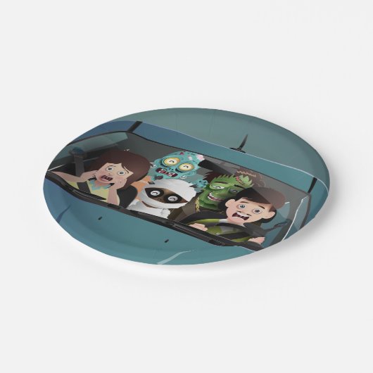 Weihnachten Familienurlaub Halloween Albtraum Pappteller (Schrägansicht)