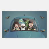 Weihnachten Familienurlaub Halloween Albtraum Rechteckiger Aufkleber (Vorderseite)