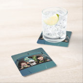 Weihnachten Familienurlaub Halloween Albtraum Rechteckiger Pappuntersetzer (Vor Ort)