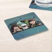 Weihnachten Familienurlaub Halloween Albtraum Rechteckiger Pappuntersetzer (angewinkelt)