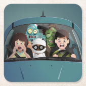 Weihnachten Familienurlaub Halloween Albtraum Rechteckiger Pappuntersetzer (Vorderseite)