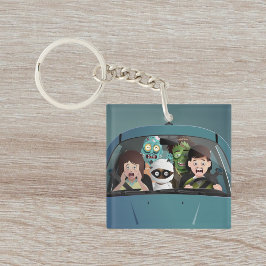 Weihnachten Familienurlaub Halloween Albtraum Schlüsselanhänger