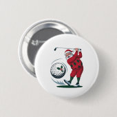 Weihnachten Fantasy Golf spielen Button (Vorne & Hinten)