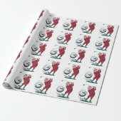 Weihnachten Fantasy Golf spielen Geschenkpapier (Ungerollt)