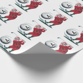 Weihnachten Fantasy Golf spielen Geschenkpapier (Ecke)