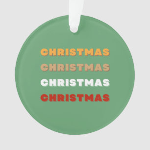 Weihnachten, Farben, Feiertagssaison, Retro Art Ornament