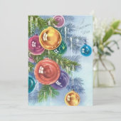 Weihnachten Farbenfrohe Ornamente (Stehend Vorderseite)