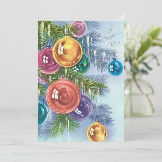 Weihnachten Farbenfrohe Ornamente (Stehend Vorderseite)