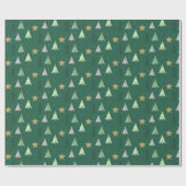Weihnachten Farbenfrohe Pine Tree Wasserfarbenes M Geschenkpapier (Flach)