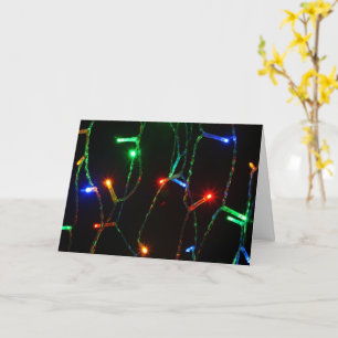 Weihnachten farbige Lichter Karte