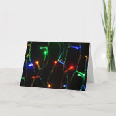 Weihnachten farbige Lichter Karte (Vorderseite)