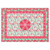 Weihnachten färbt Retro Deko-Schneeflocken Tischdecke (Vorderseite (Horizontal))