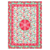 Weihnachten färbt Retro Deko-Schneeflocken Tischdecke (Vorderseite)