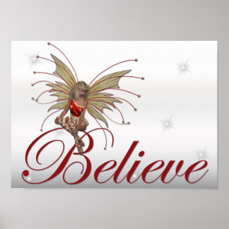 Weihnachten Fee 2 - Fantasy Print Poster