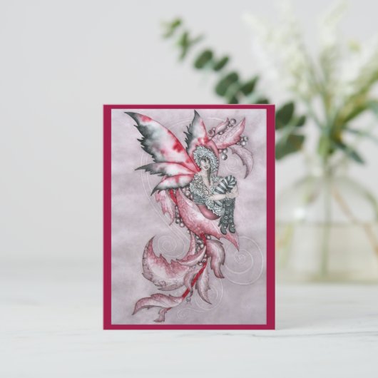 Weihnachten Fee Postkarte (Stehend Vorderseite)