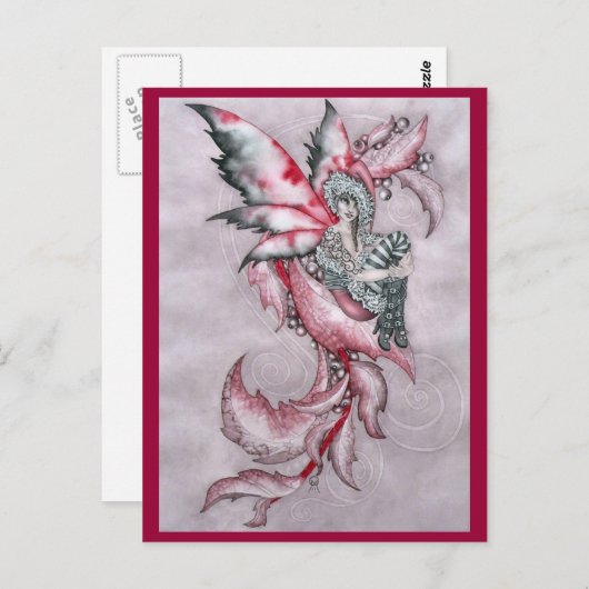 Weihnachten Fee Postkarte (Vorne/Hinten)