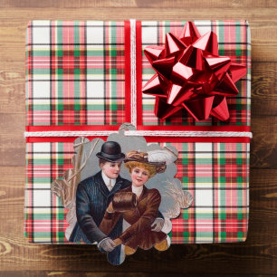 Weihnachten feierlich hinzufügen Texpaar Ornament Karte