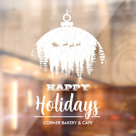 Weihnachten - Feierliche Feiertage mit dem Schlitt Fensteraufkleber