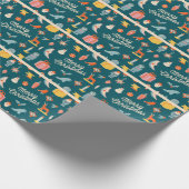 Weihnachten: Feierliche Illustration. Geschenkpapier (Ecke)