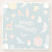 Weihnachten: Feierliche Illustration. Glasuntersetzer (Rückseite)