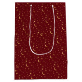 Weihnachten - Feierliche Monde & Stars Mittlere Geschenktüte (Rückseite)