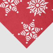 Weihnachten Feierliche Rote und Weiße Schneeflocke Seidenpapier (Ausschnitt)