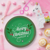 Weihnachten feiern, grün feiern pappteller (Party)