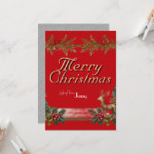 Weihnachten feiern karte (Vorderseite/Rückseite Beispiel)