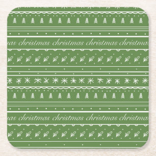 Weihnachten feiern rechteckiger pappuntersetzer
