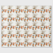 Weihnachten, Feiertag glückliche Kinder im Schnee Geschenkpapier (Flach)