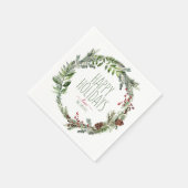 Weihnachten / Feiertage Napkins | Evergreen KREath Serviette (Ecke)