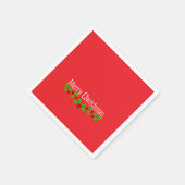 Weihnachten, Feiertage rot, Serviette (Ecke)