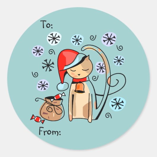 Weihnachten | Feiertagsgeschenktags Runder Aufkleber (Vorderseite)