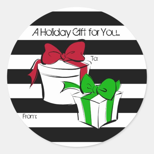 Weihnachten | Feiertagsgeschenktags Runder Aufkleber (Vorderseite)