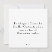 Weihnachten! Feiertagskarte (Rückseite)