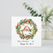 Weihnachten! Feiertagskarte (Stehend Vorderseite)