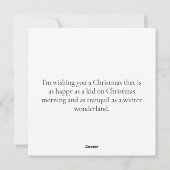 Weihnachten! Feiertagskarte (Rückseite)