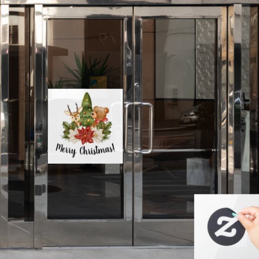 Weihnachten Fensteraufkleber (Büro Tür)
