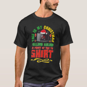 Weihnachten Fernsehen Neuheit Feierliches Design T-Shirt