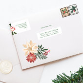 Weihnachten Fest Wasserfarbenflora Rücksendeadress