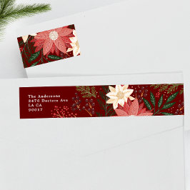 Weihnachten Fest Wasserfarbenflora Rücksendeadress