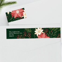 Weihnachten Fest Wasserfarbenflora Rücksendeadress