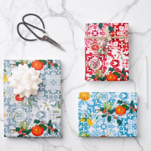 Weihnachten, Feste, Mistletofen, Geschenkpapier Set (Vorderseite)