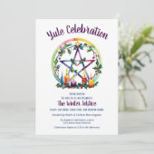 Weihnachten Festivals Pentagramm Star Winter Solst Einladung (Stehend Vorderseite)