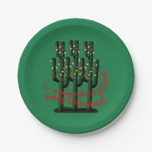 Weihnachten Fiesta Feliz Navidad 7" Party Teller